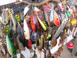 A closeup of some of the beautiful lures