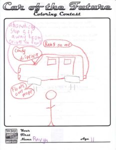 Ravyn was a close second place with a car that floats over people. We also like the fact that it kinda looks like a KIA. 