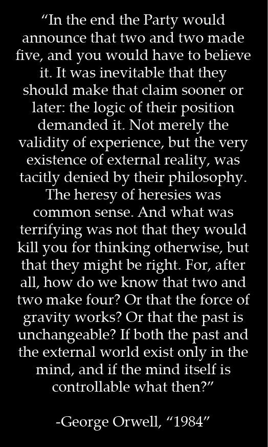 orwell quote reality