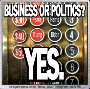 Read more about the article Business or Politics?  People ask!  Here’s why we loudly say “YES” to both